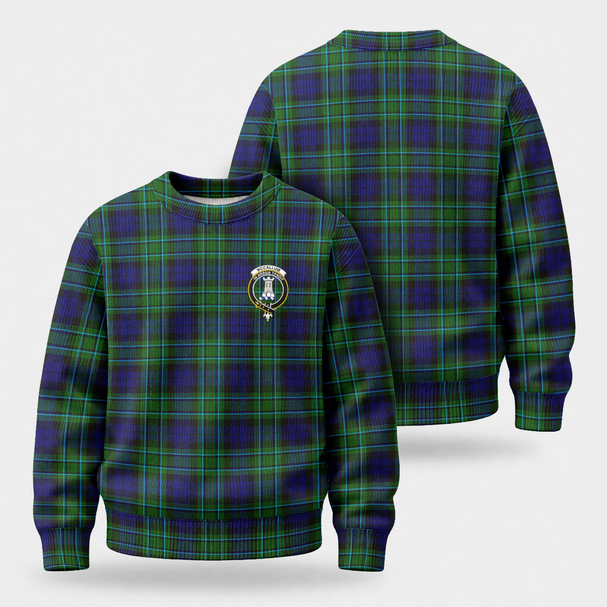 McCallum Modern Tartan Crest Sweater