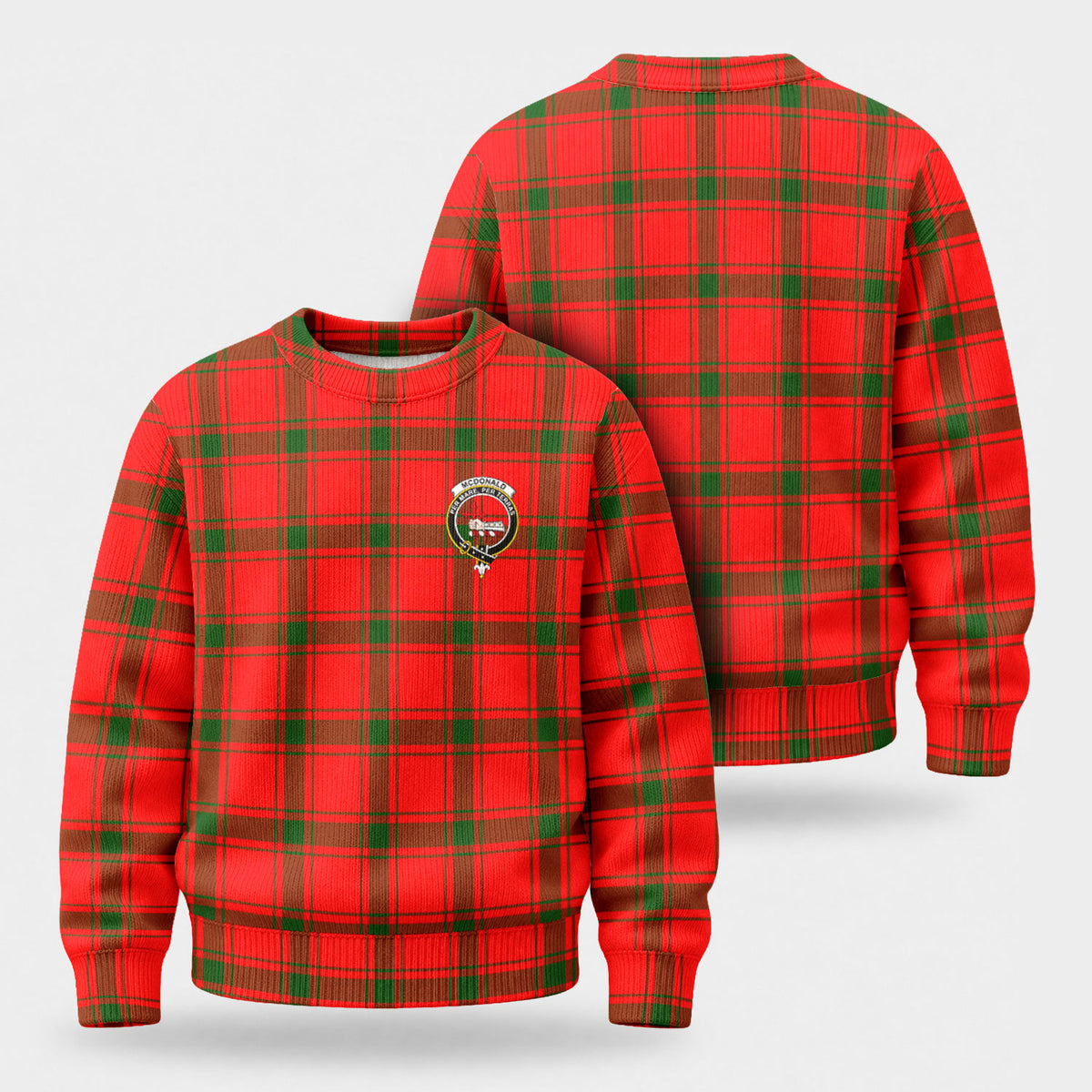 McDonald of Sleat Tartan Crest Sweater