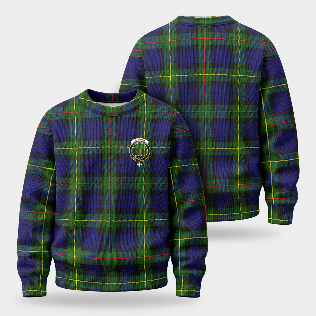 McEwan Modern Tartan Crest Sweater