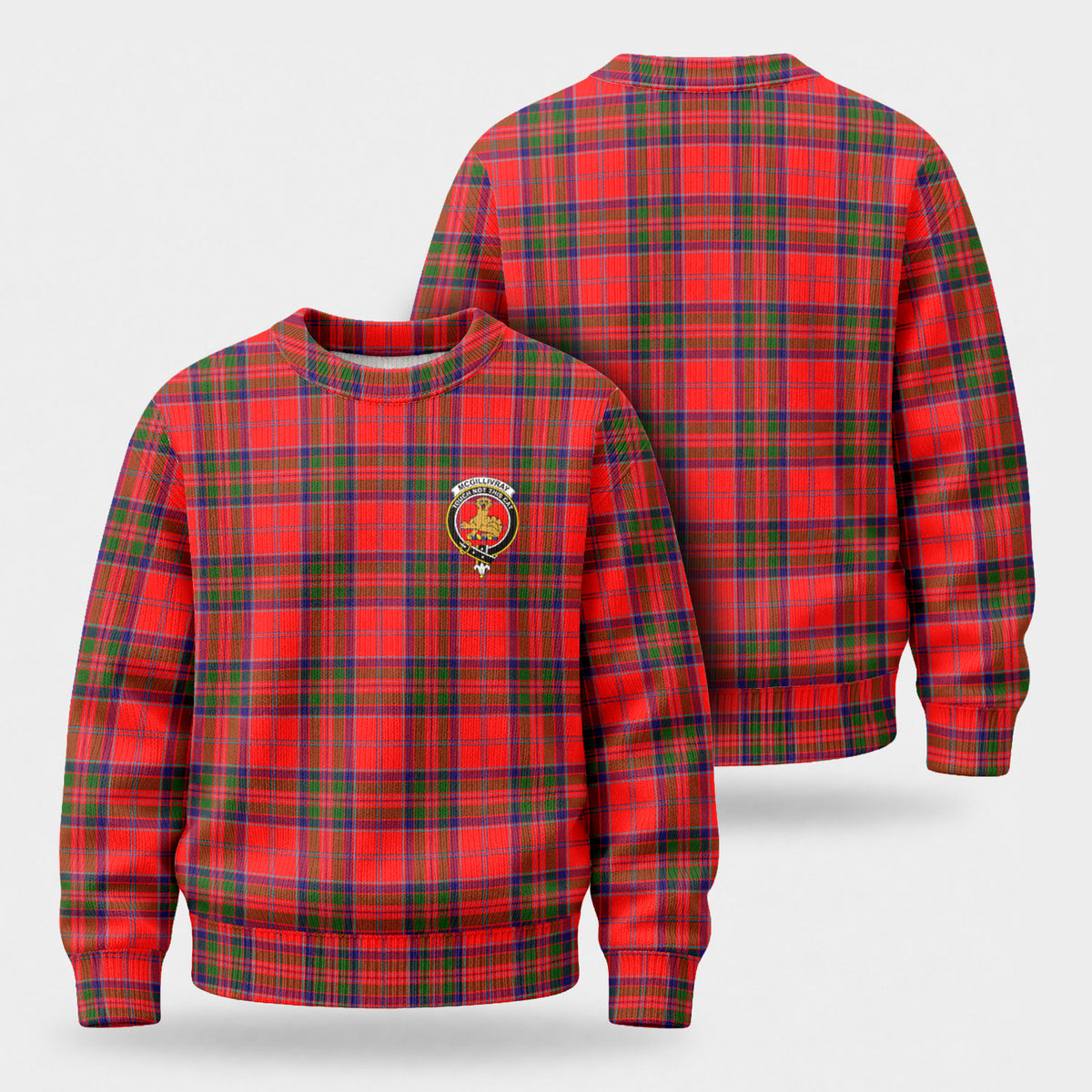 McGillivray Modern Tartan Crest Sweater