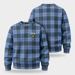 McKay Blue Tartan Crest Sweater