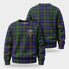 McLeod of Harris Modern Tartan Crest Sweater