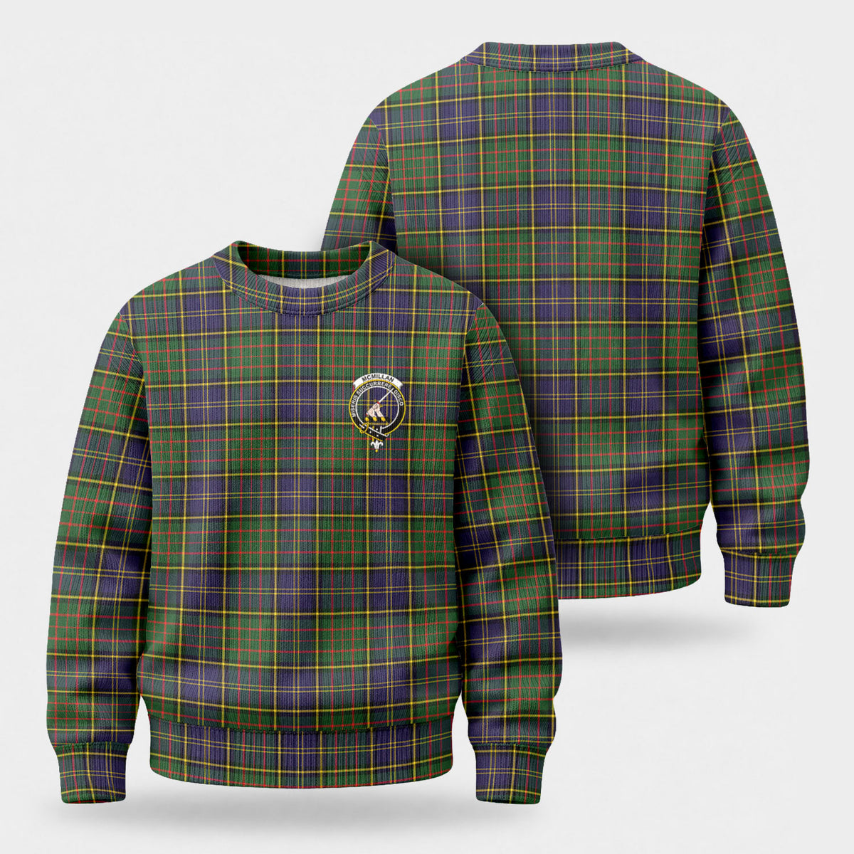 McMillan Hunting Modern Tartan Crest Sweater