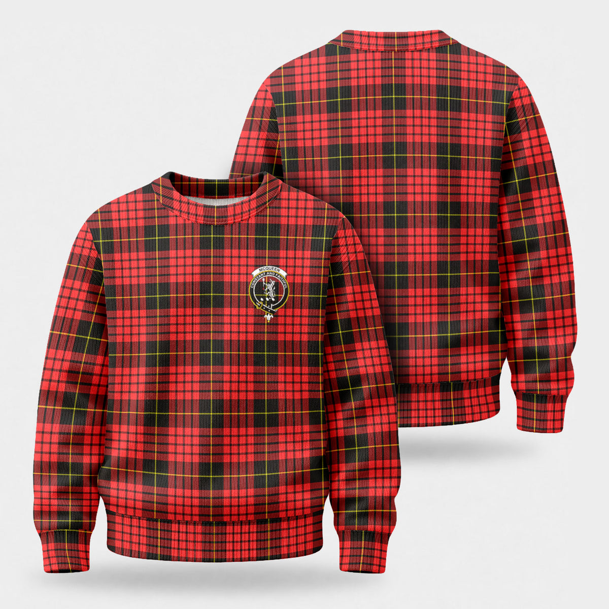 McQueen Modern Tartan Crest Sweater