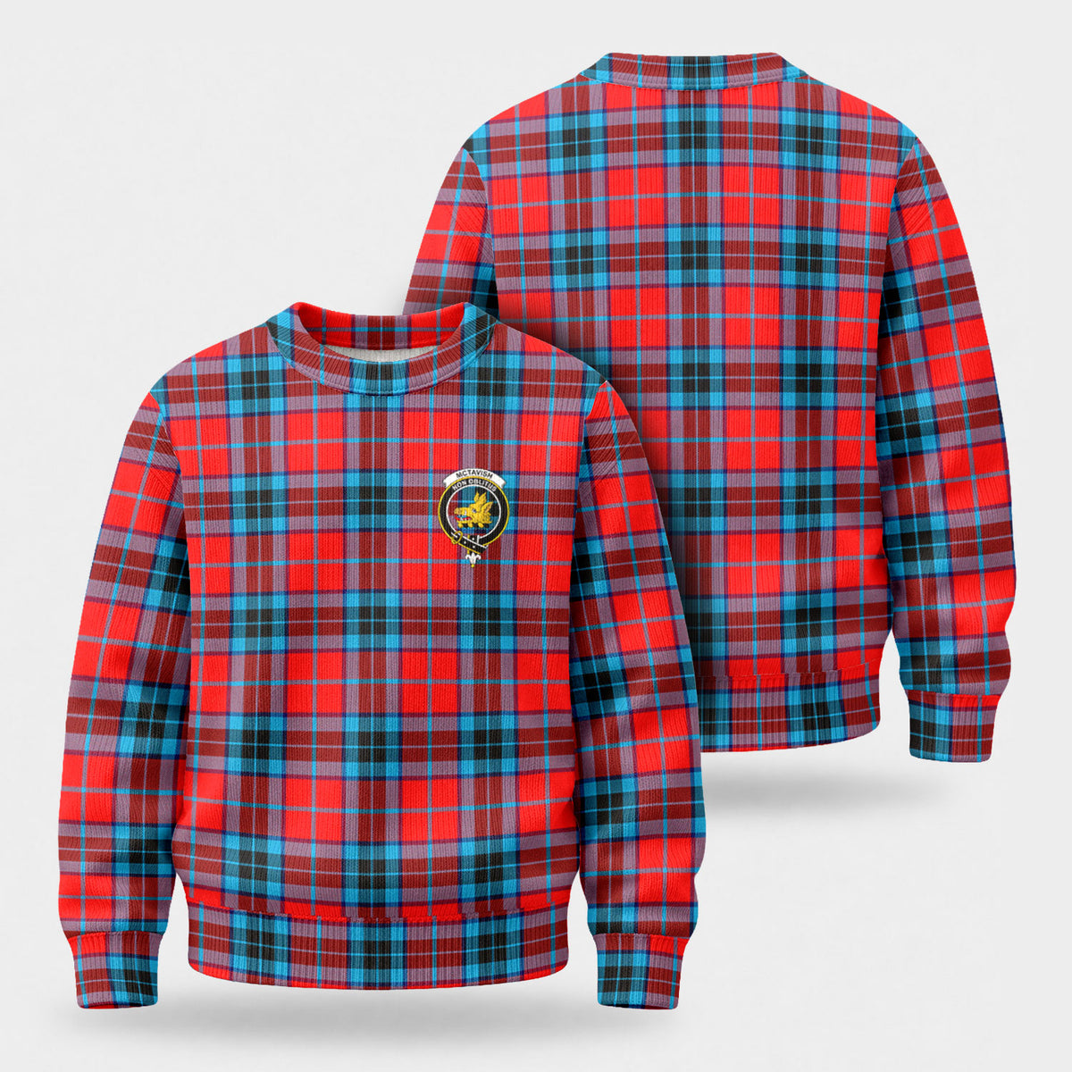 McTavish Modern Tartan Crest Sweater