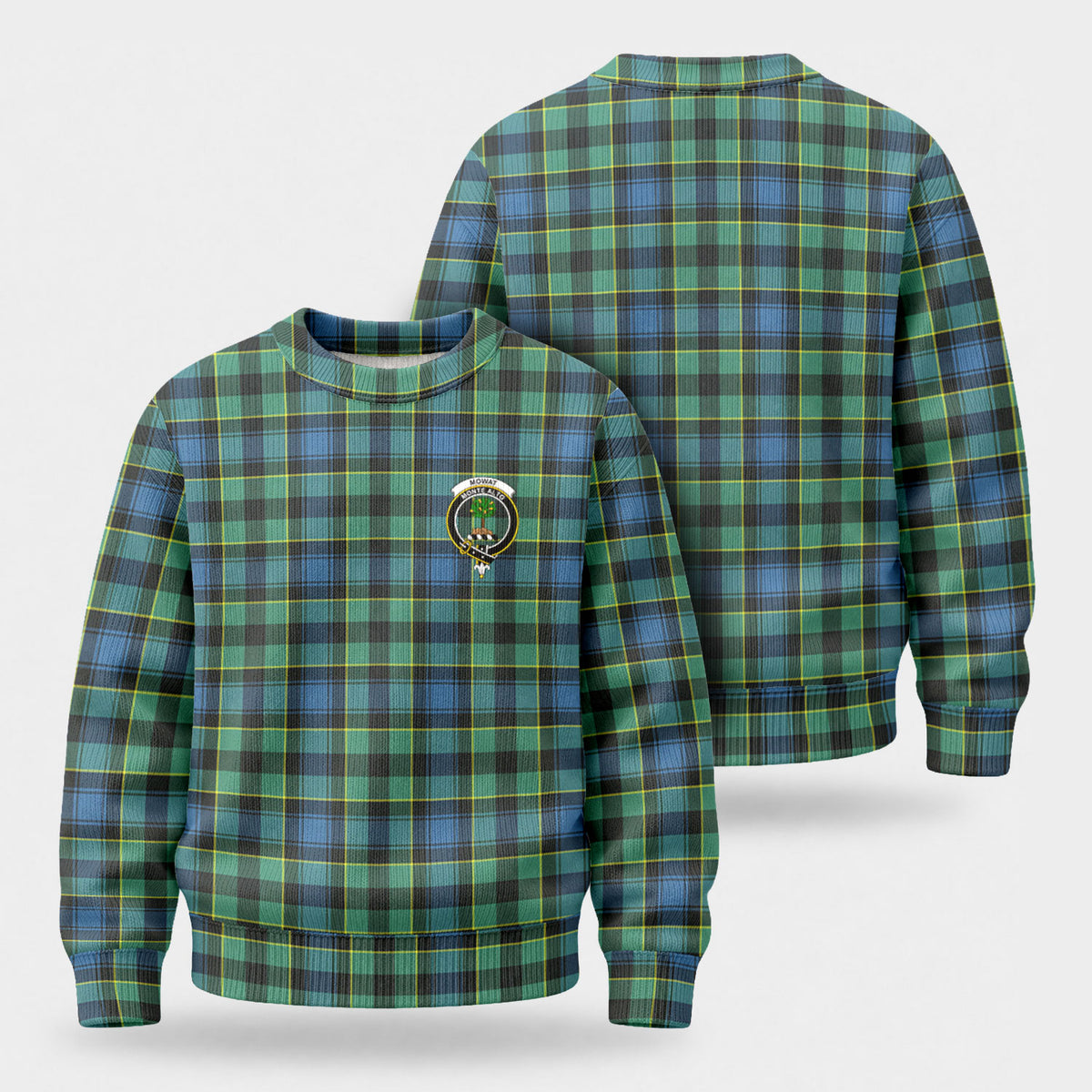 Mowat Ancient Tartan Crest Sweater