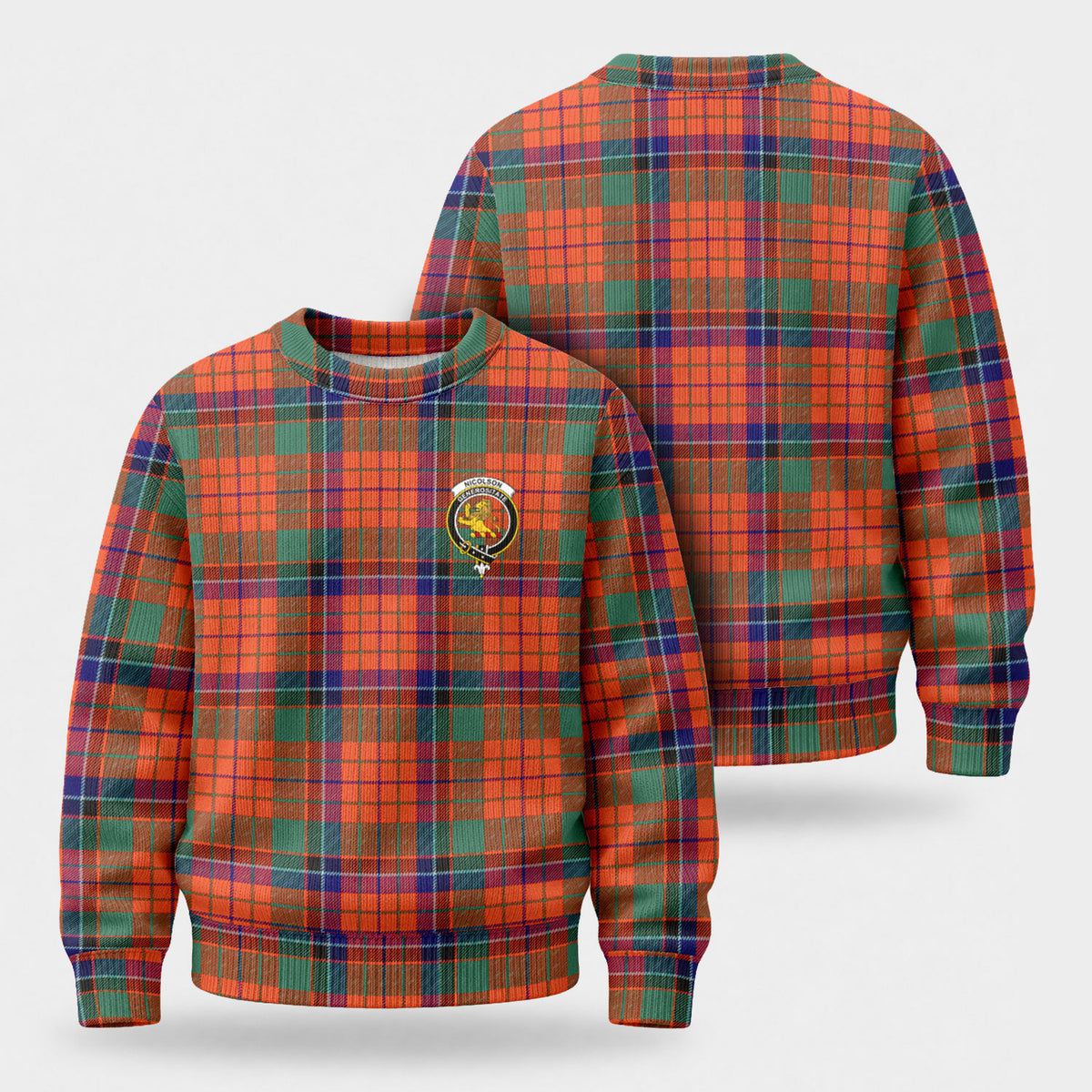 Nicolson Ancient Old Tartan Crest Sweater