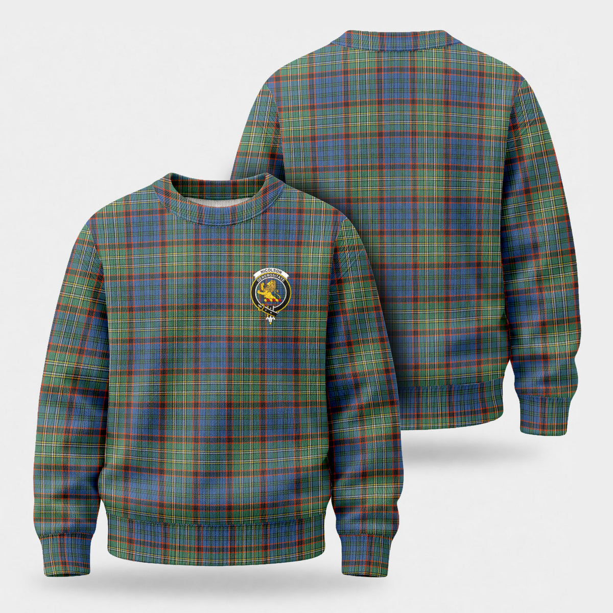 Nicolson Hunting Ancient Tartan Crest Sweater