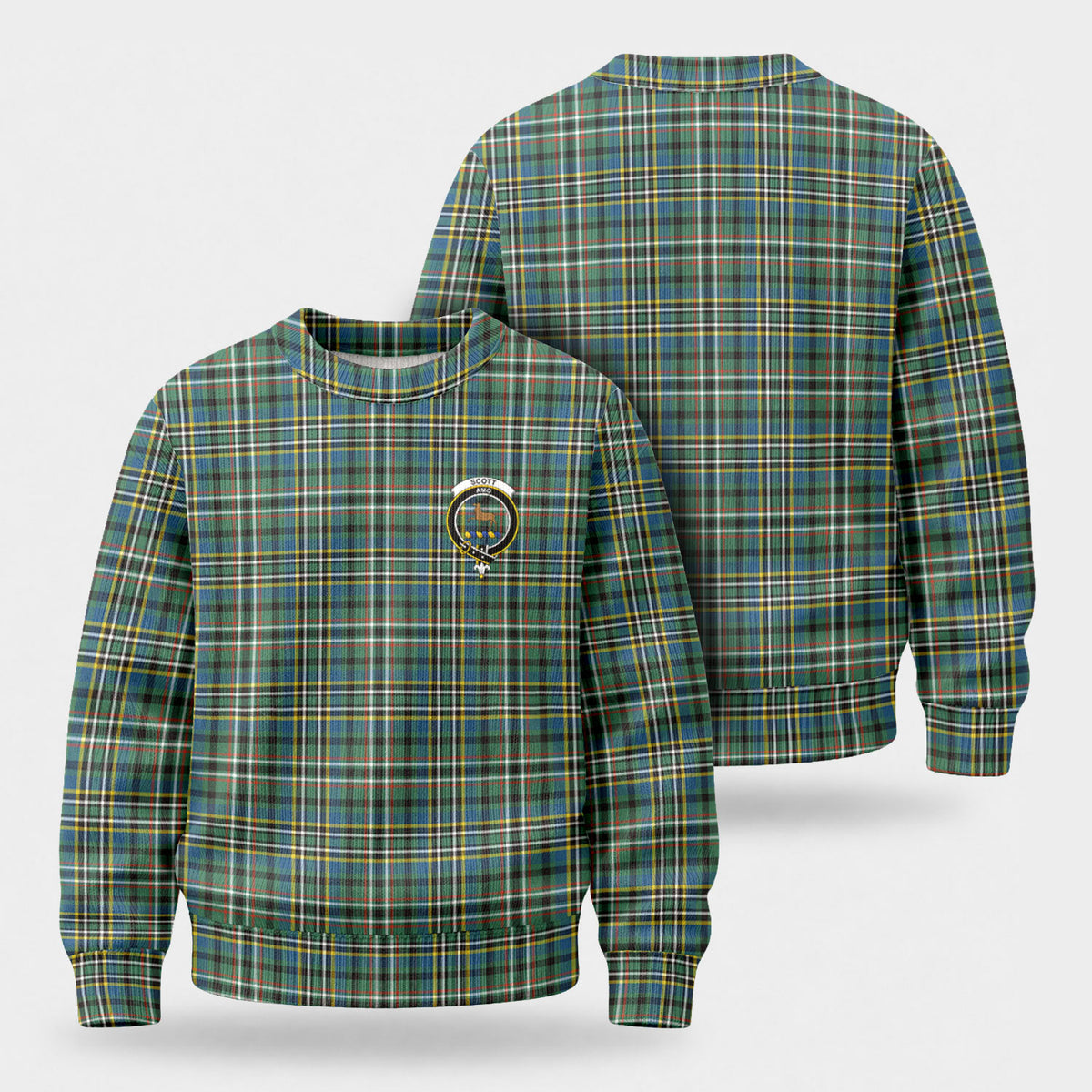 Scott Green Ancient Tartan Crest Sweater