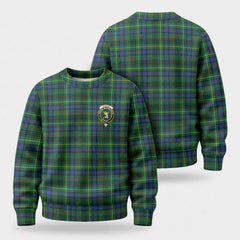 Stewart Hunting Modern Tartan Crest Sweater
