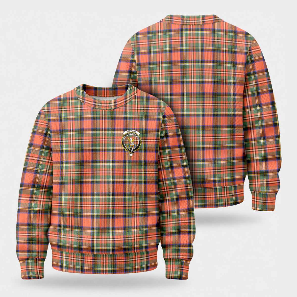 Stewart Royal Ancient Tartan Crest Sweater