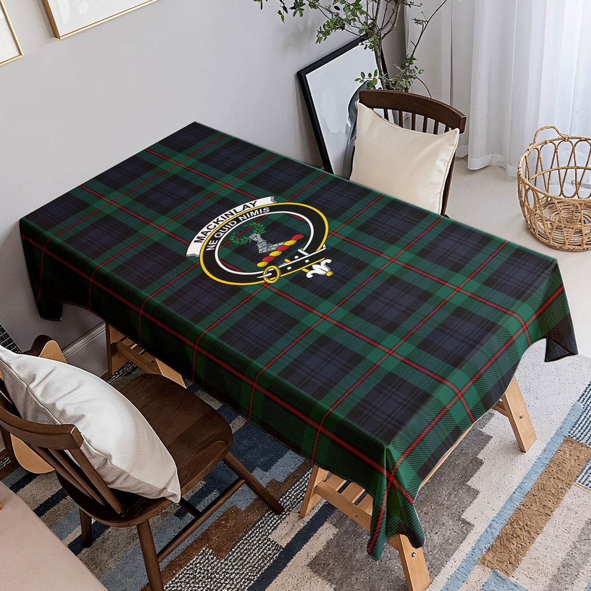 MacKinlay Modern Tartan Crest Tablecloth