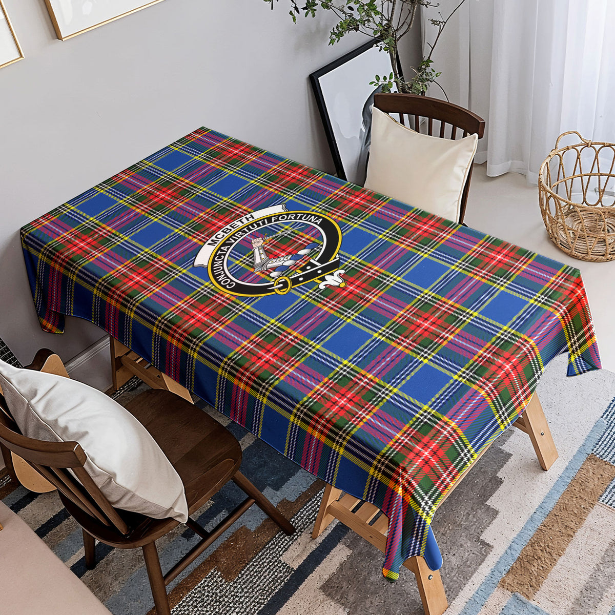 McBeth Modern Tartan Crest Tablecloth