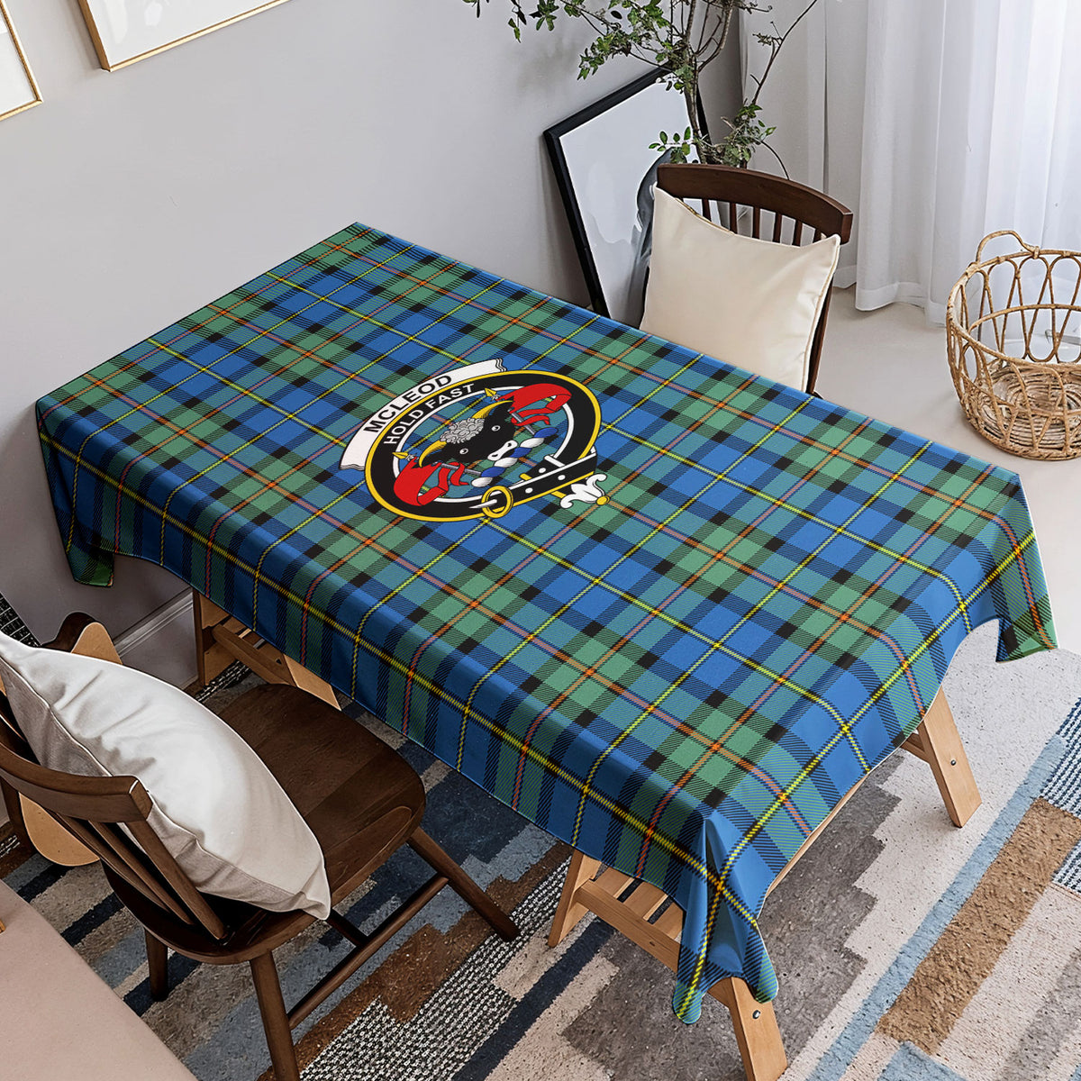 McLeod of Harris Ancient Tartan Crest Tablecloth