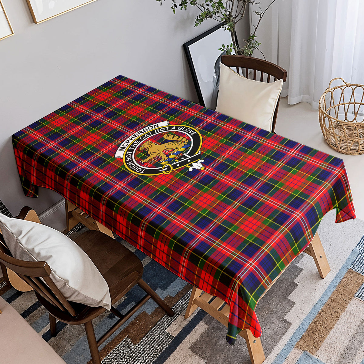 McPherson Modern Tartan Crest Tablecloth