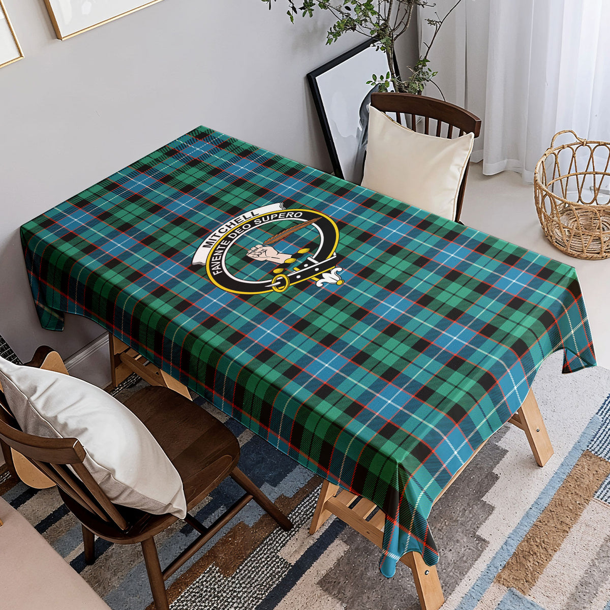 Mitchell Ancient Tartan Crest Tablecloth
