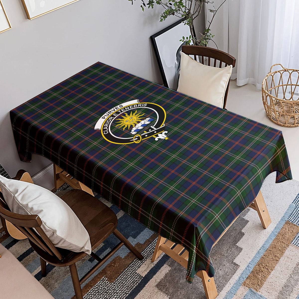 Purves Tartan Crest Tablecloth
