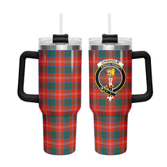 Chisholm Ancient Tartan Crest 40 oz Insulated Tumbler with Handle