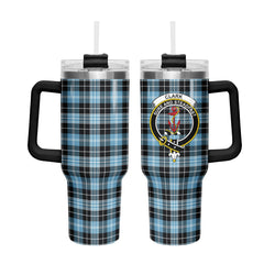 Clark Ancient Tartan Crest 40 oz Insulated Tumbler with Handle
