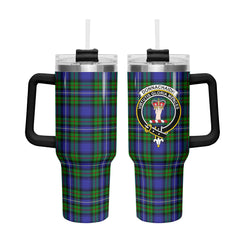 Donnachaidh Tartan Crest 40 oz Insulated Tumbler with Handle