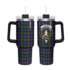 Fleming Tartan Crest 40 oz Insulated Tumbler with Handle