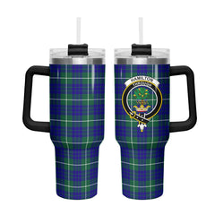Hamilton Hunting Modern Tartan Crest 40 oz Insulated Tumbler with Handle