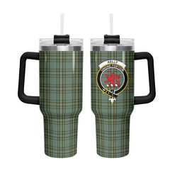 Kelly Dress Tartan Crest 40 oz Insulated Tumbler with Handle