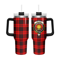 McLeod of Raasay Tartan Crest 40 oz Insulated Tumbler with Handle