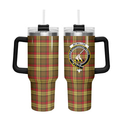 McMillan Old Weathered Tartan Crest 40 oz Insulated Tumbler with Handle