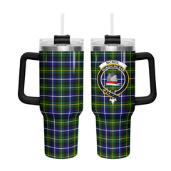 McNeil of Barra Modern Tartan Crest 40 oz Insulated Tumbler with Handle