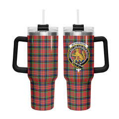 McPherson Ancient Tartan Crest 40 oz Insulated Tumbler with Handle
