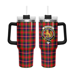 McPherson Modern Tartan Crest 40 oz Insulated Tumbler with Handle