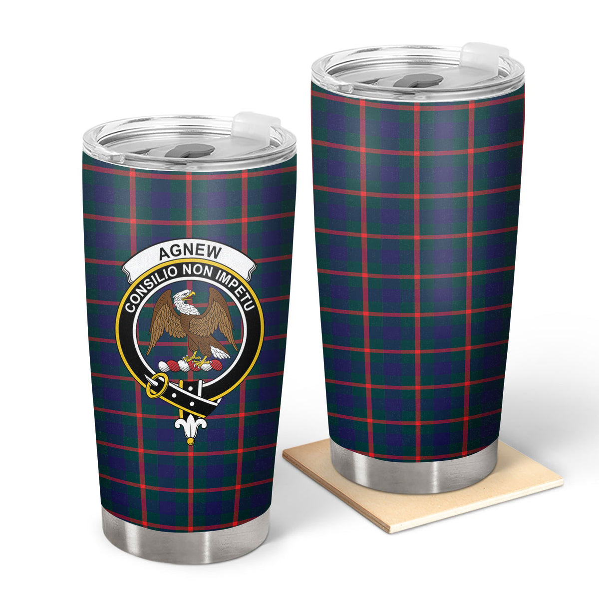 Agnew Modern Tartan Crest Tumbler