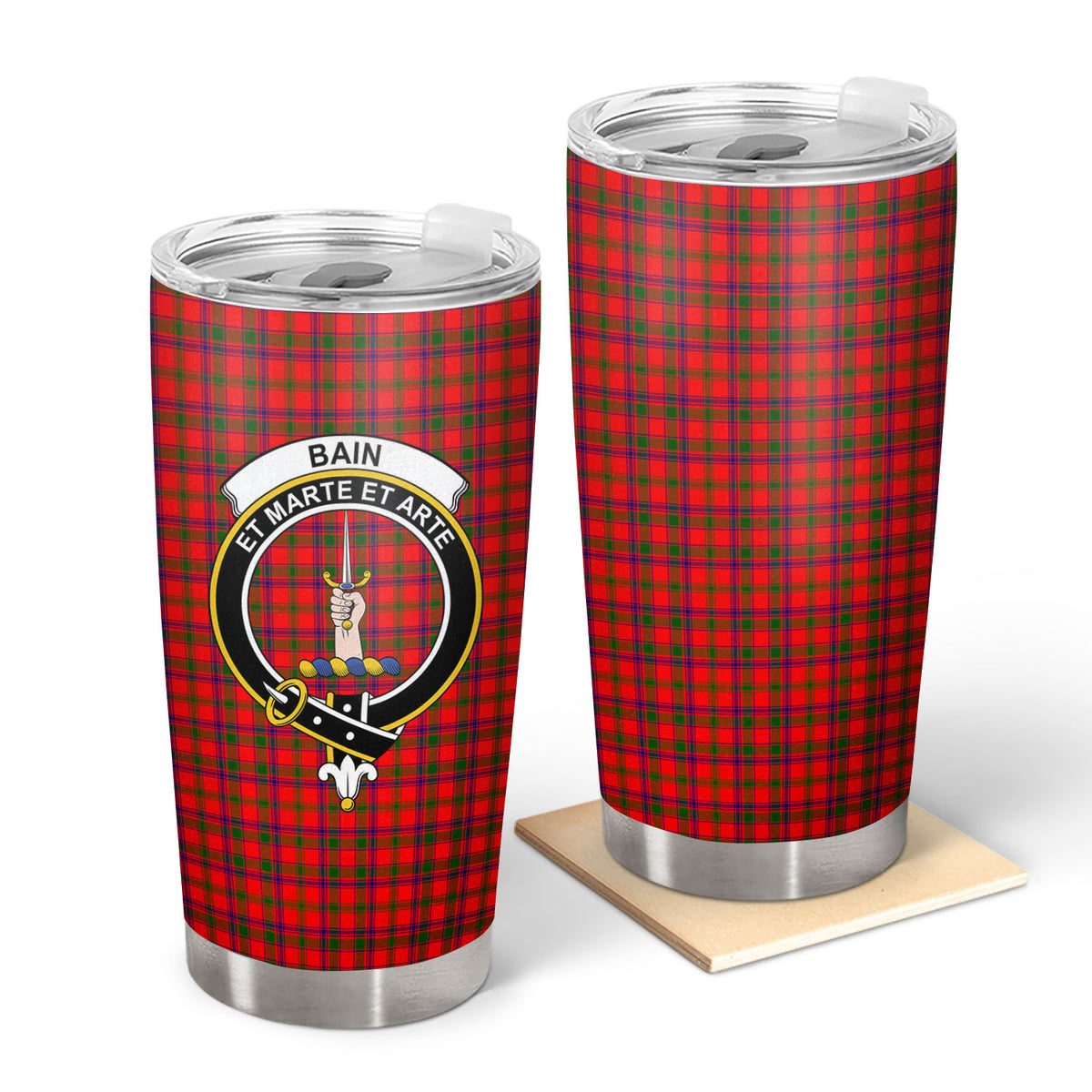 Bain Tartan Crest Tumbler