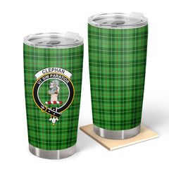 Clephan (or Clephane) Tartan Crest Tumbler