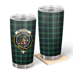 MacAuley Hunting Ancient Tartan Crest Tumbler