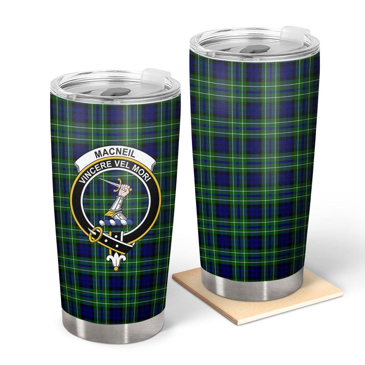 MacNeil of Colonsay Modern Tartan Crest Tumbler