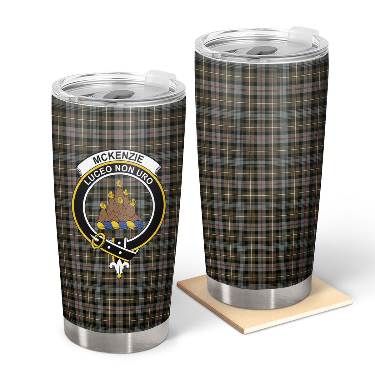 McKenzie Weathered Tartan Crest Tumbler