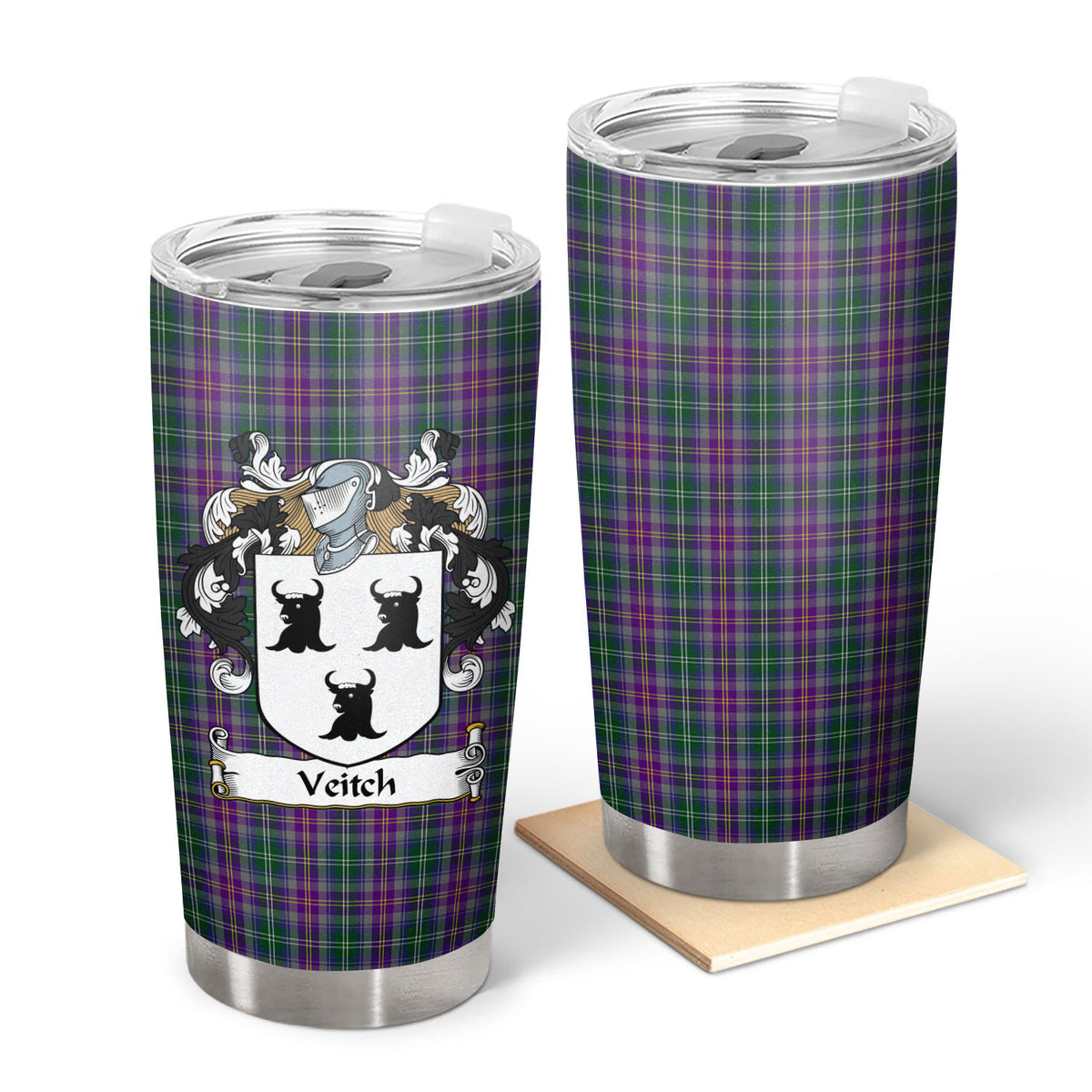 Veitch Hunting Tartan Crest Tumbler