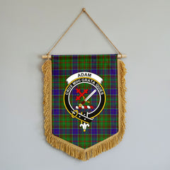 Adam Tartan Crest Wall Hanging Banner - Wood Pole