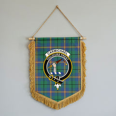 Carmichael Ancient Tartan Crest Wall Hanging Banner - Wood Pole