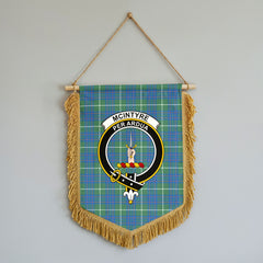 McIntyre Hunting Ancient Tartan Crest Wall Hanging Banner - Wood Pole