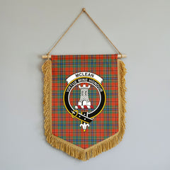 McLean of Duart Ancient Tartan Crest Wall Hanging Banner - Wood Pole