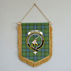 McMillan Hunting Ancient Tartan Crest Wall Hanging Banner - Wood Pole