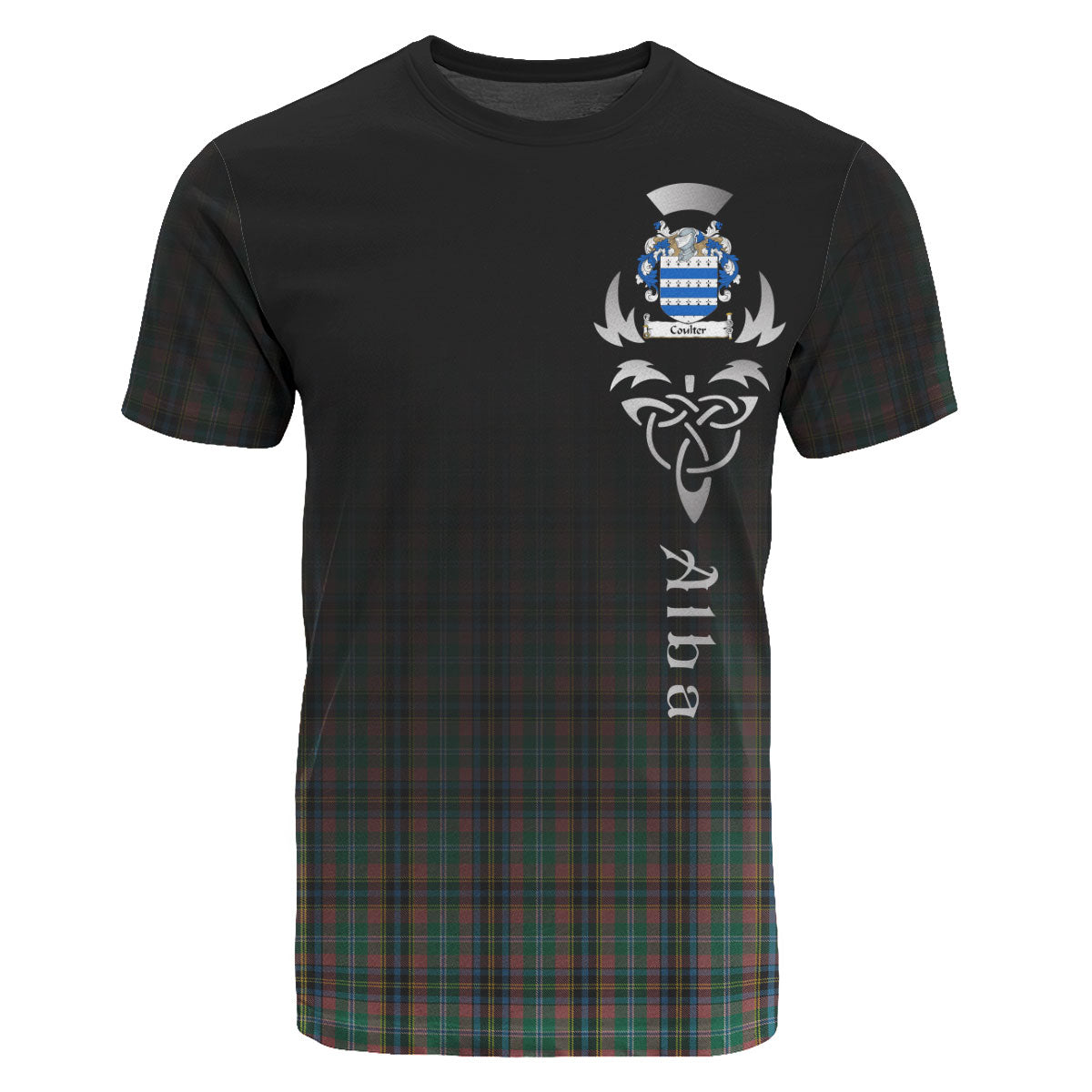 Coulter Tartan Crest T-shirt - Alba Celtic Style