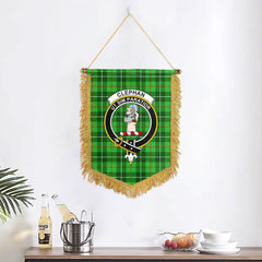 Clephan (or Clephane) Tartan Crest Wall Hanging Banner