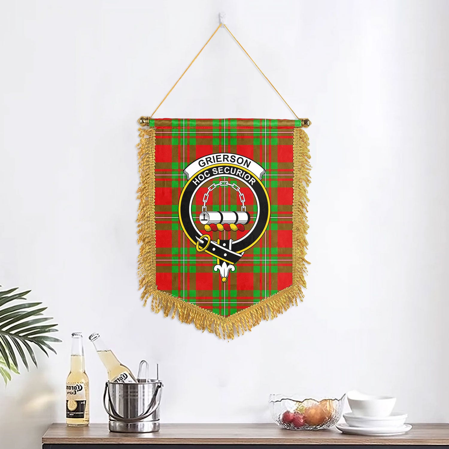 Grierson Tartan Crest Wall Hanging Banner