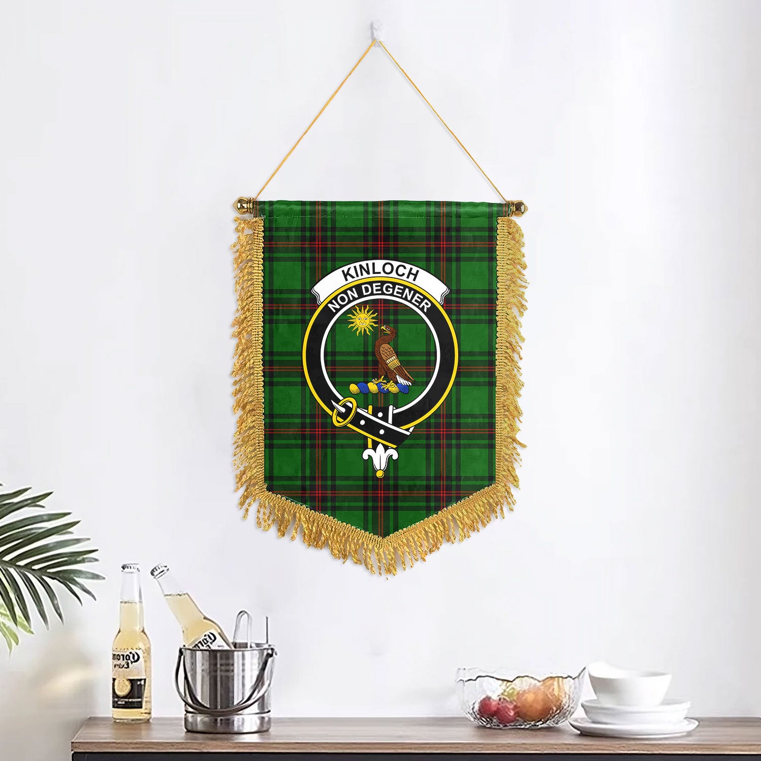 Kinloch Tartan Crest Wall Hanging Banner