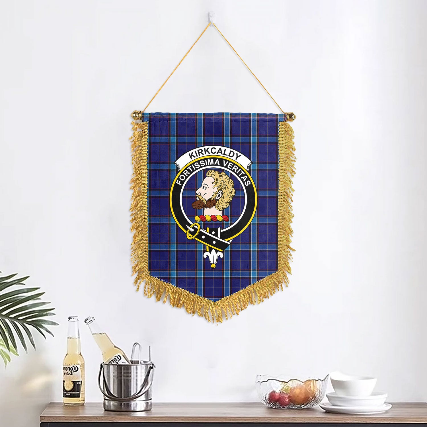 Kirkcaldy Tartan Crest Wall Hanging Banner