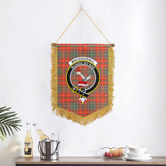 MacDougall Ancient Tartan Crest Wall Hanging Banner
